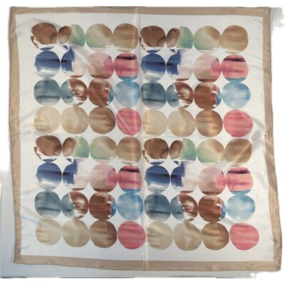 Szalik kolorowe kropki akwarela retro cienki