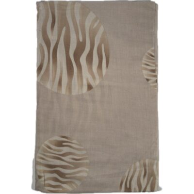 Szalik beżowy zebra koła animal print lekki