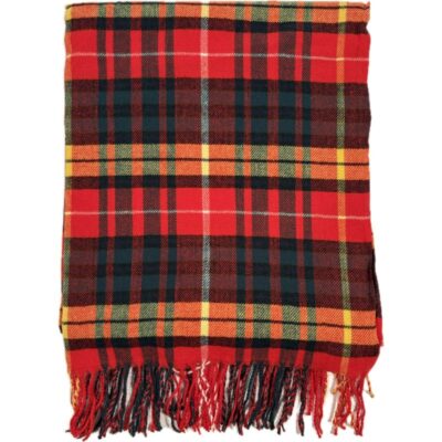 Szal Wiskozowy – Klasyczna Czerwona Krata (Royal Stewart Style)