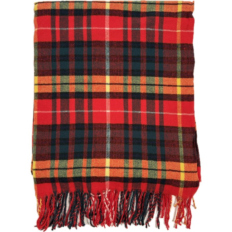 Szal Wiskozowy – Klasyczna Czerwona Krata (Royal Stewart Style)