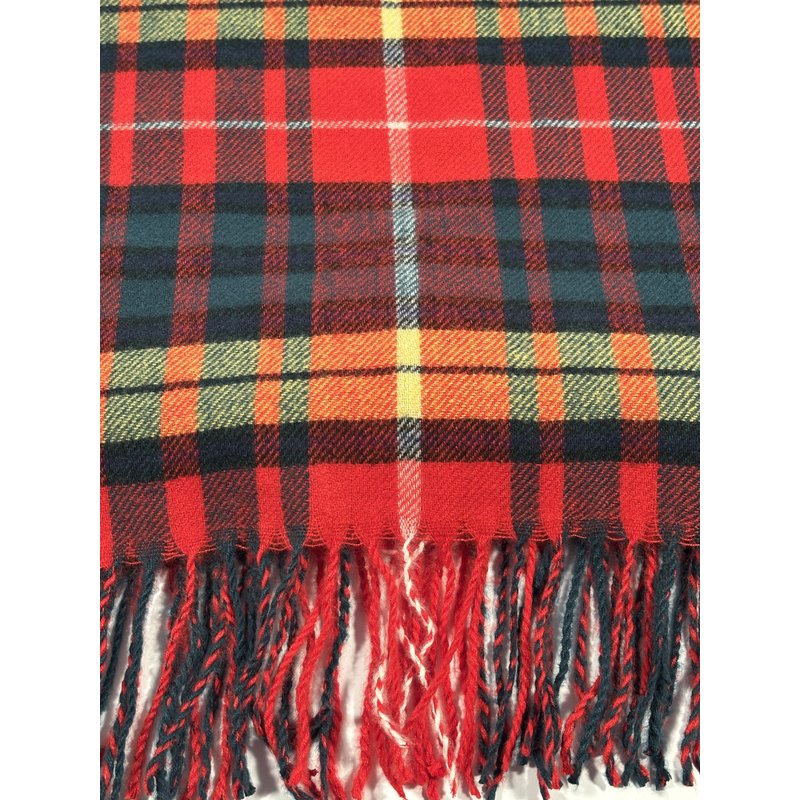 Szal Wiskozowy – Klasyczna Czerwona Krata (Royal Stewart Style)