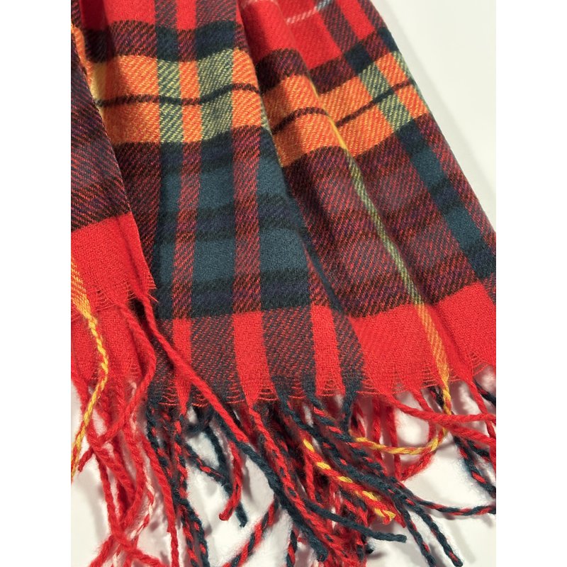 Szal Wiskozowy – Klasyczna Czerwona Krata (Royal Stewart Style)