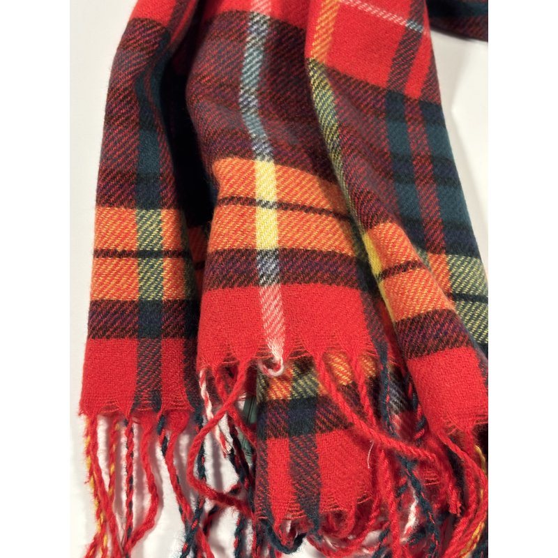 Szal Wiskozowy – Klasyczna Czerwona Krata (Royal Stewart Style)