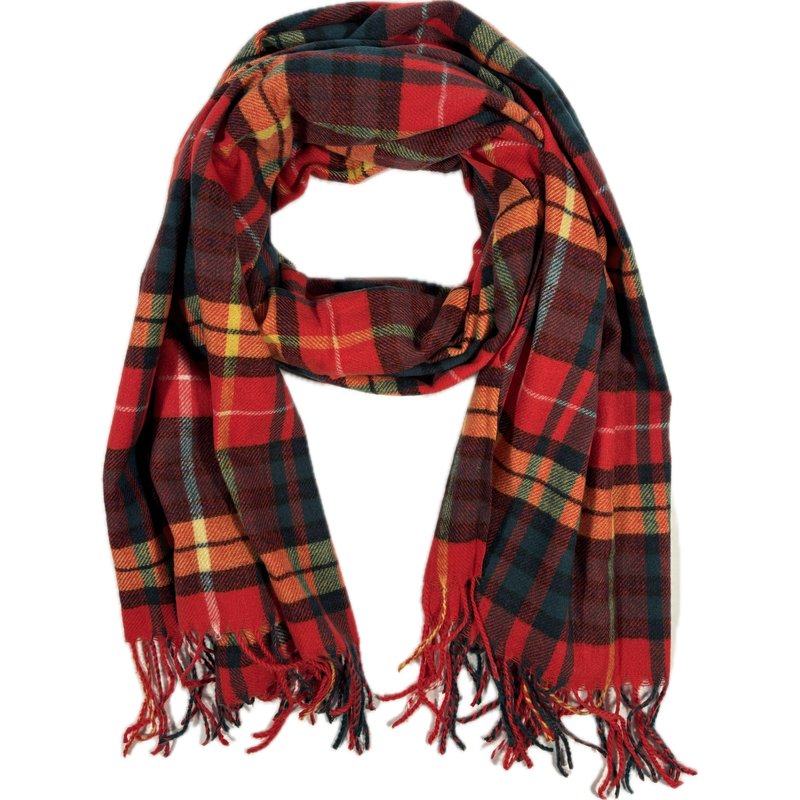 Szal Wiskozowy – Klasyczna Czerwona Krata (Royal Stewart Style)