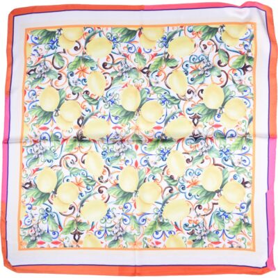 Apaszka damska wielokolorowa w cytryny